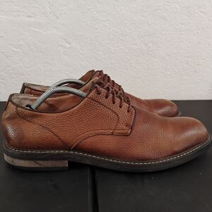 1901 Dress Shoes Mens Size Lace Up Oxford Pebbled Leather Brown Size 12M